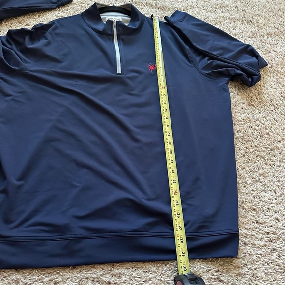 Peter Millar Richmond Spiders 1/4 Zip Size XL Pullover Golf Long Sleeve Navy - Picture 6 of 8